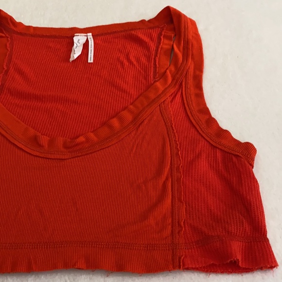 {Urban Outfitters} Out From Under | Sleeveless Ribbed Crop Top Orange (M) - Picture 5 of 13